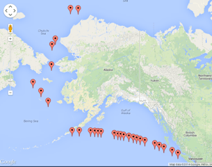 Surface water samples collected for radionuclide analysis July 5-22, 2014 on CCGS Sir Wilfrid Laurier. 