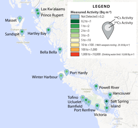 Coastal monitoring results from samples collected in Sept-Oct 2015.