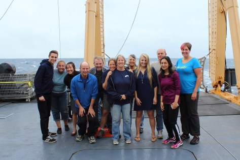 The science team for Line P cruise 2016-08.